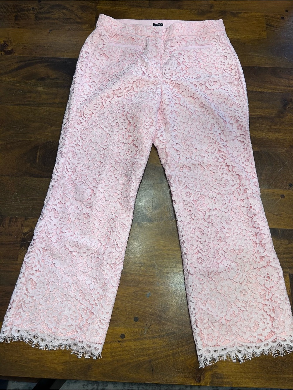 J. Crew Women’s Pink Lace Cropped Dress Pants